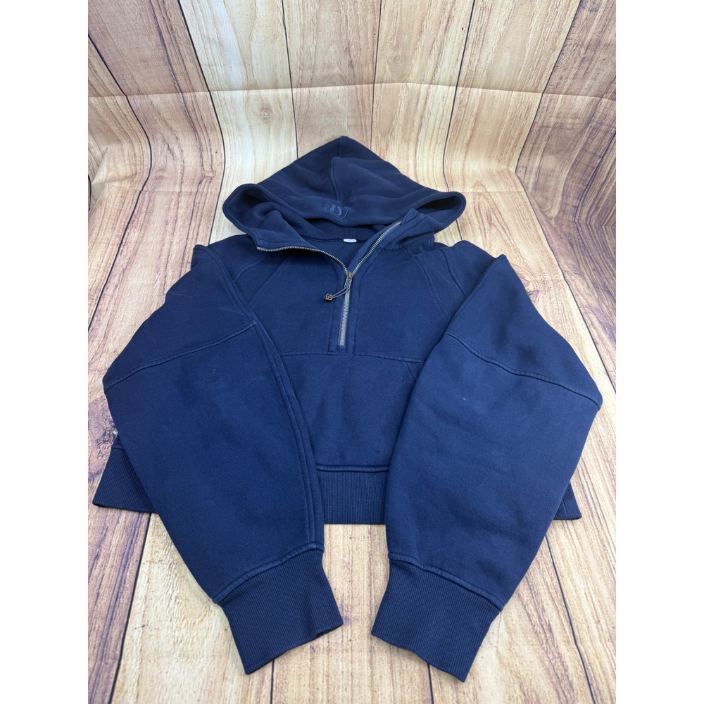 Lululemon Scuba Oversized Half-Zip Hoodie Navy Blue Cropped Sweatshirt